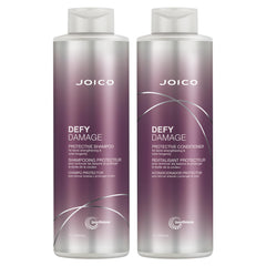 Joico Defy Damage shampoo bottle closeup—color-safe cleansing for vibrant, resilient hair.