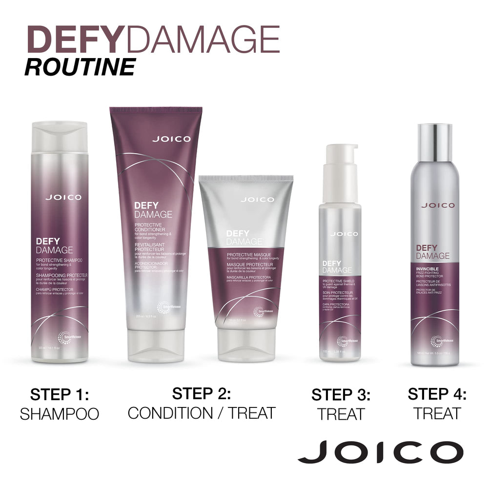 Joico Defy Damage styling ready hair shows tangle-free, weightless hold