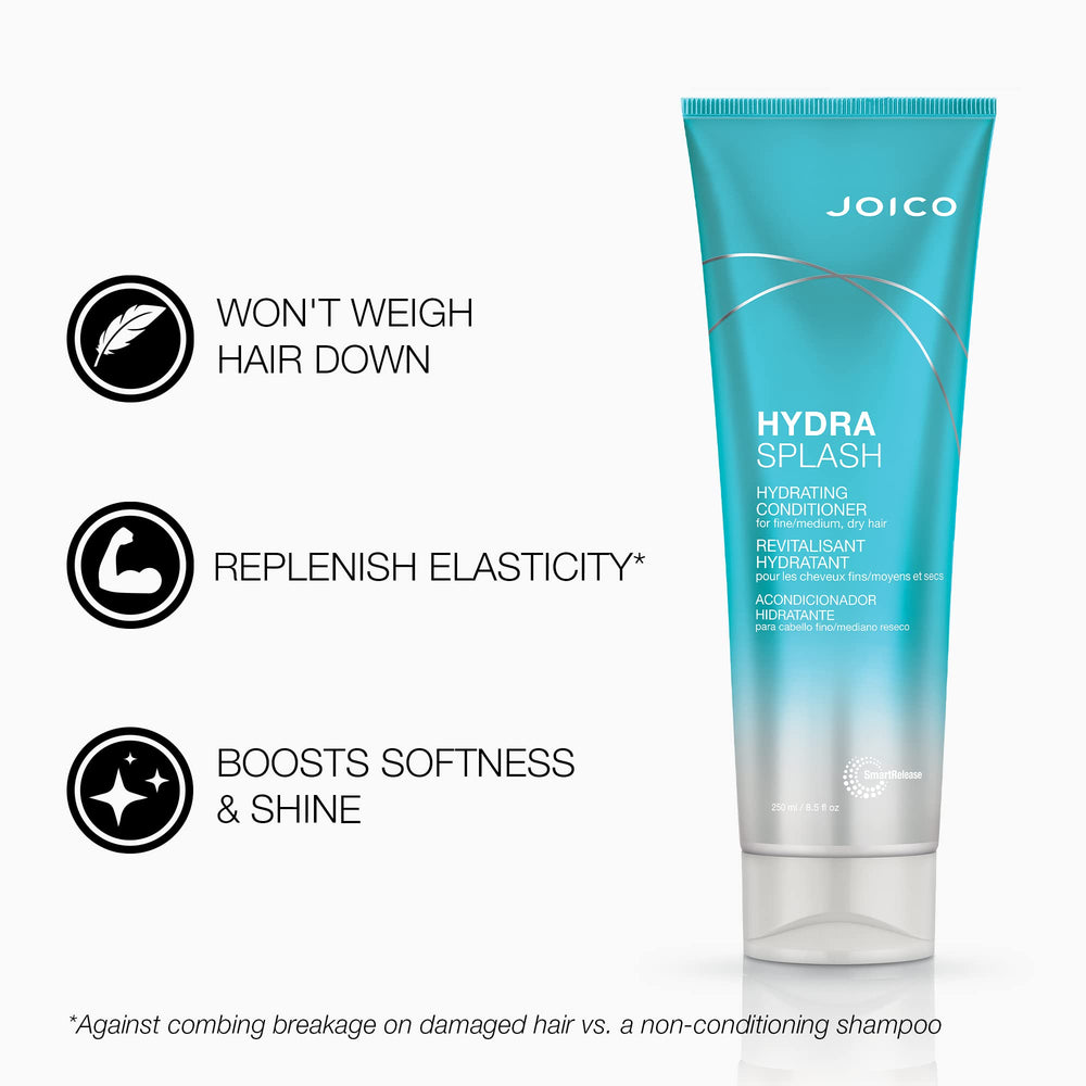 Joico HydraSplash shampoo lather close-up demonstrating rich cleansing without weighing hair down