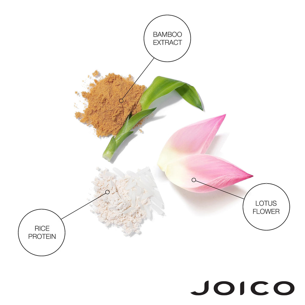 Joico JoiFULL conditioner detangling action close up for easier combing.