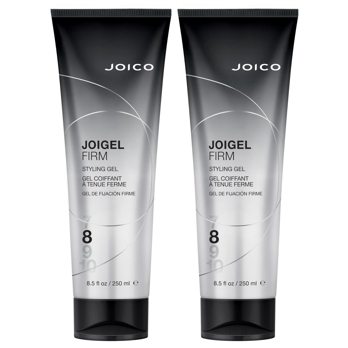 Joico JoiGel Firm pack of 2 bottles offers versatile styling and volume.