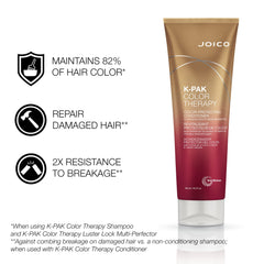Joico K-pak Color Therapy conditioner smoothing-hair closeup shows detangling and moveable shine