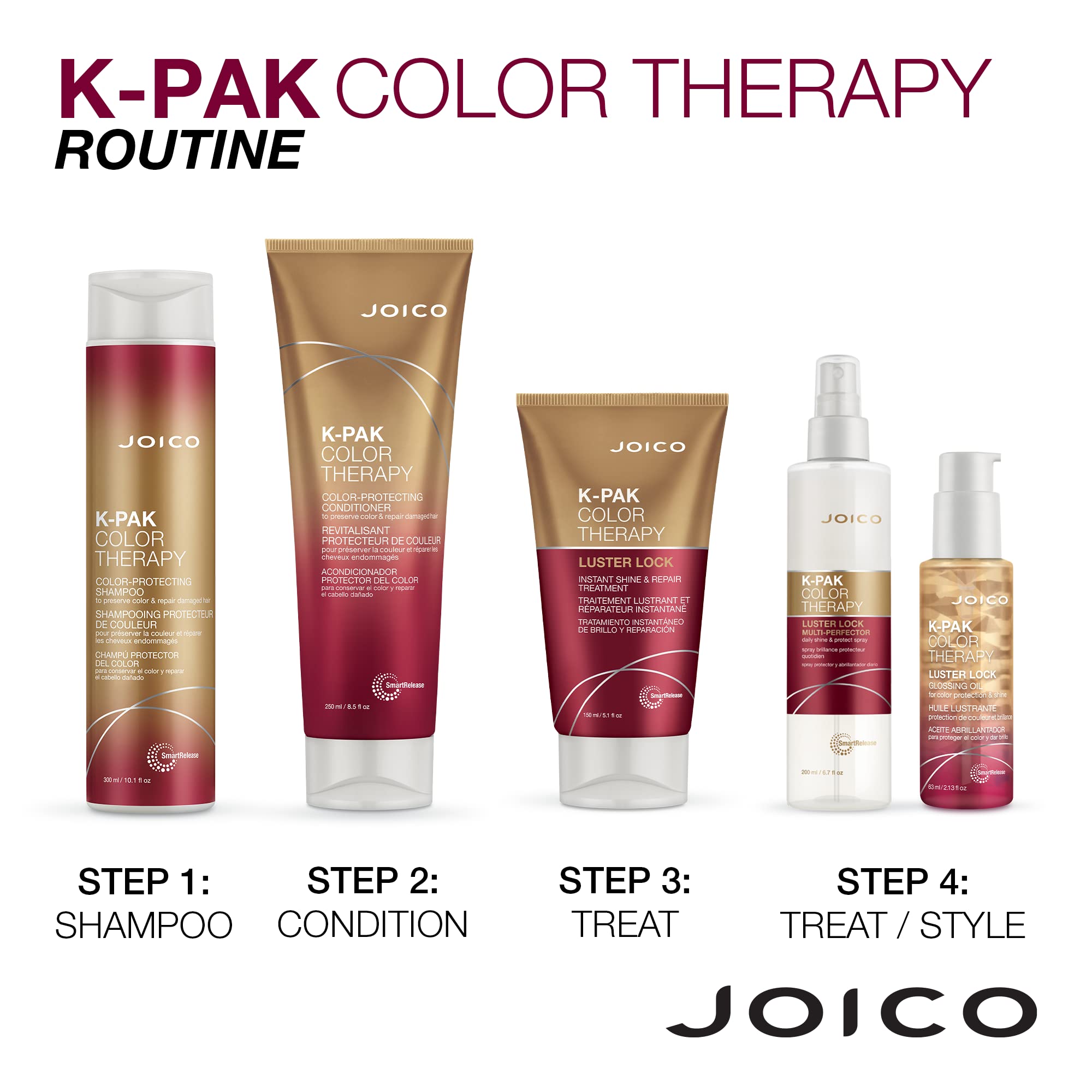 Joico K-pak Color Therapy damage-protection imagery conveys protective outer layer repair