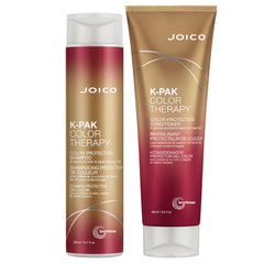 Joico K-pak Color Therapy shampoo bottle front promotes color protection for color-treated hair