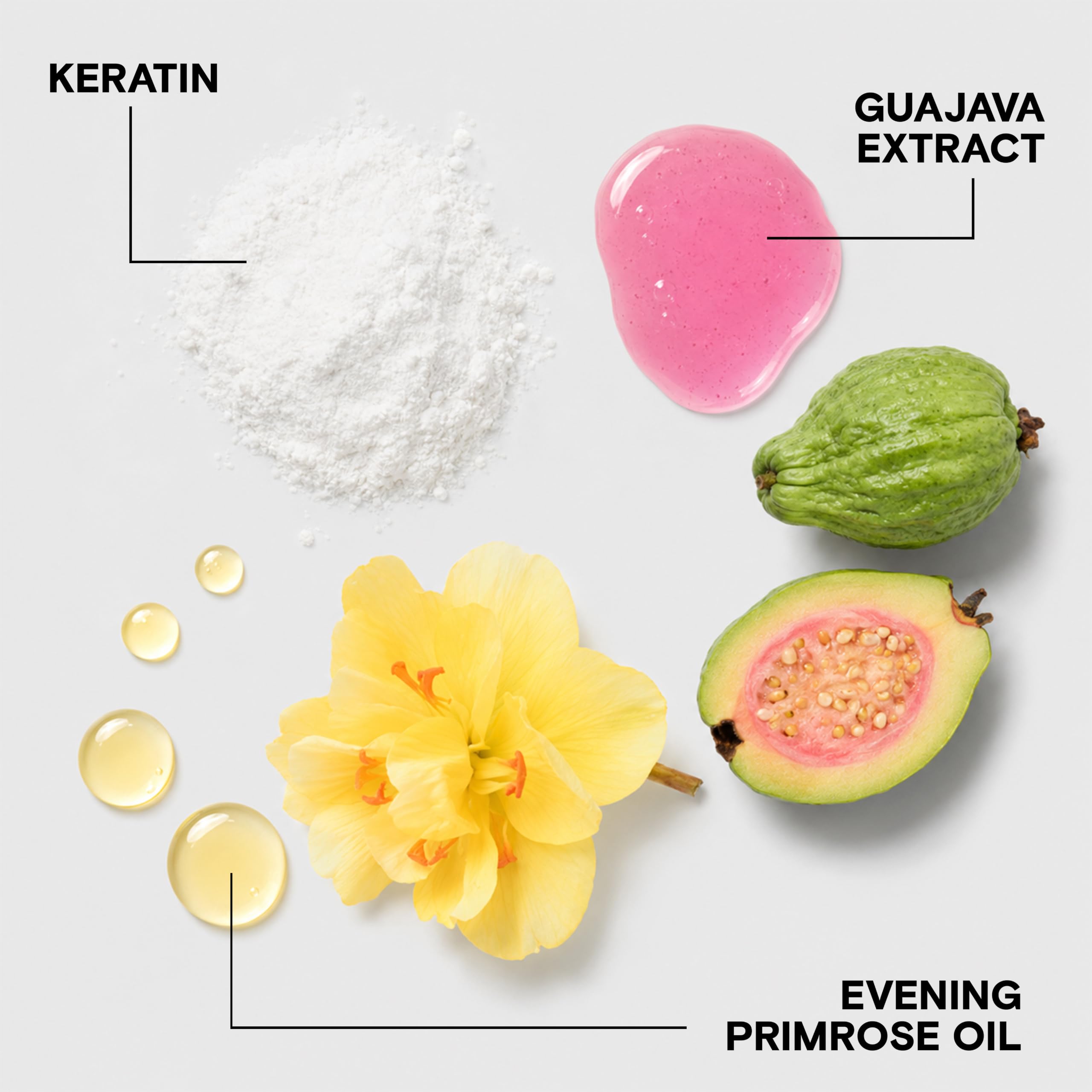 Joico ingredient label close-up highlighting keratin and nourishing oils