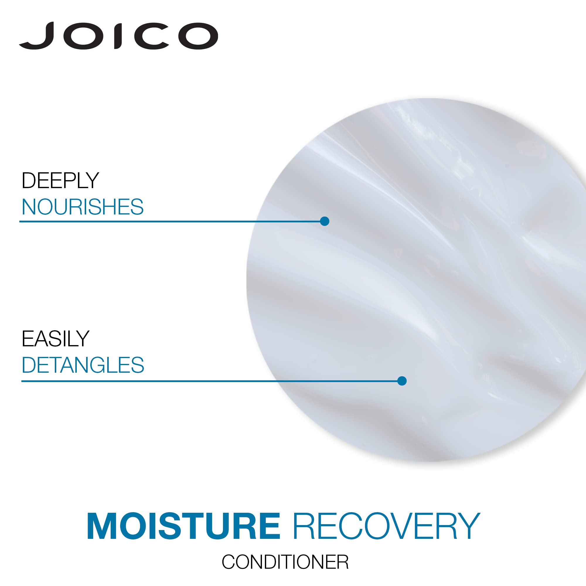 Joico Moisture Recovery detangling hair aids easier combing.