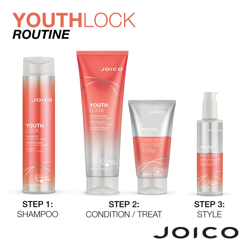 Joico YouthLock daily-use scene illustrating easy wash routine