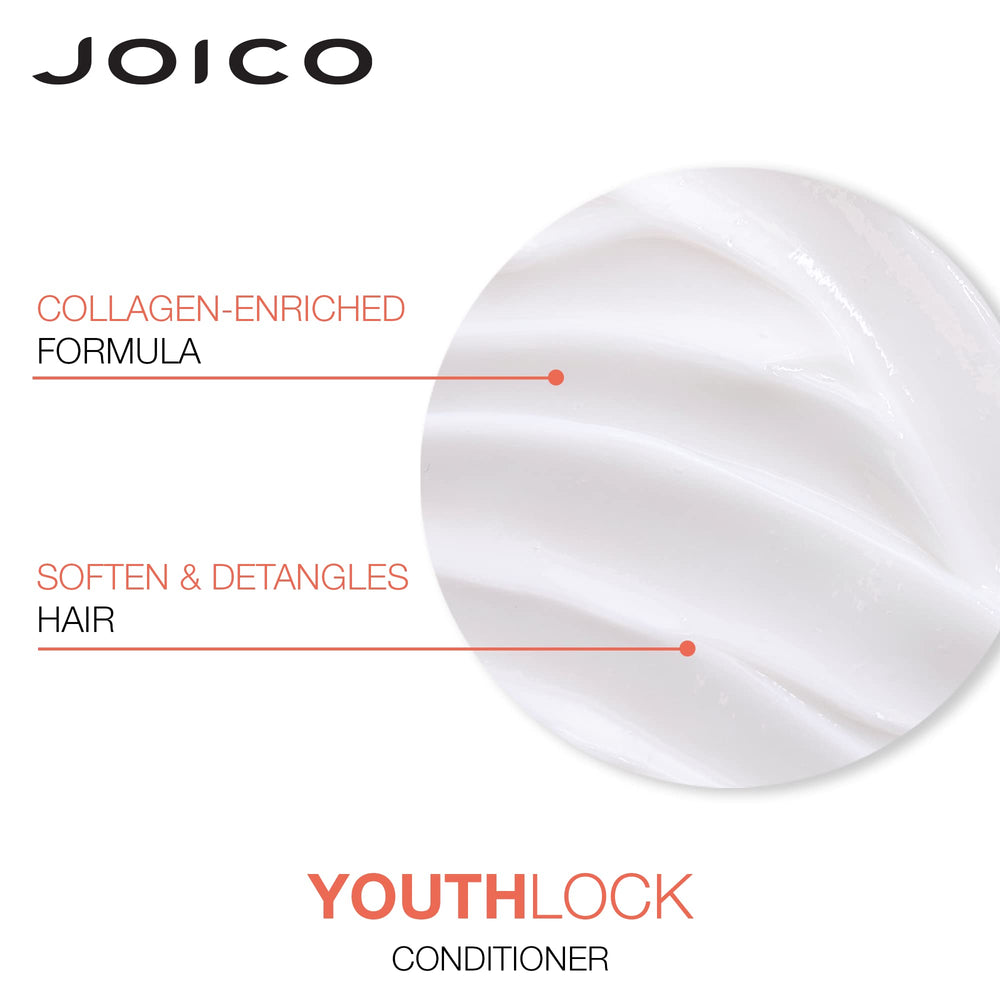 Joico YouthLock smooth brittle-hair edit indicating softening benefits