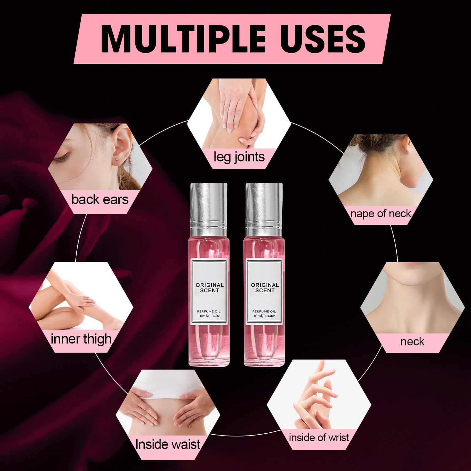 JOIEFIEX Venom perfume closeup highlights premium essential oil blend.