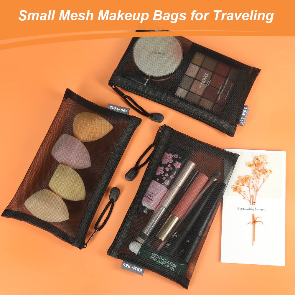 JOINDO portable mesh zipper pouch ideal for toiletries on the go