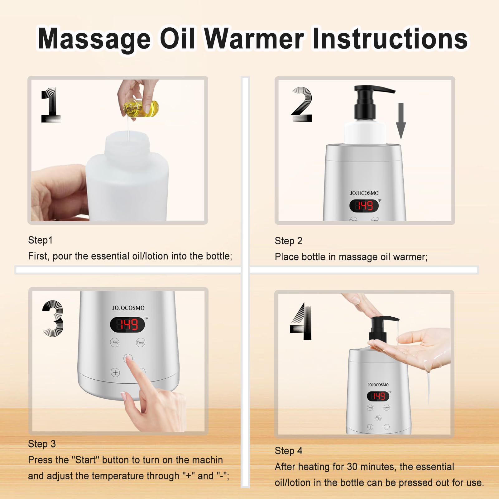 JOJOCOSMO spa and salon use ready for professional warm massage sessions