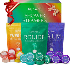 JoJowell shower steamers 18-pack gift box ready for gifting and self-care.