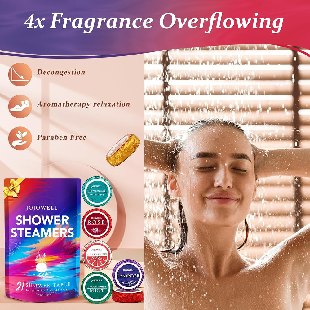 JoJowell mesh bags included for versatile shower steamer use