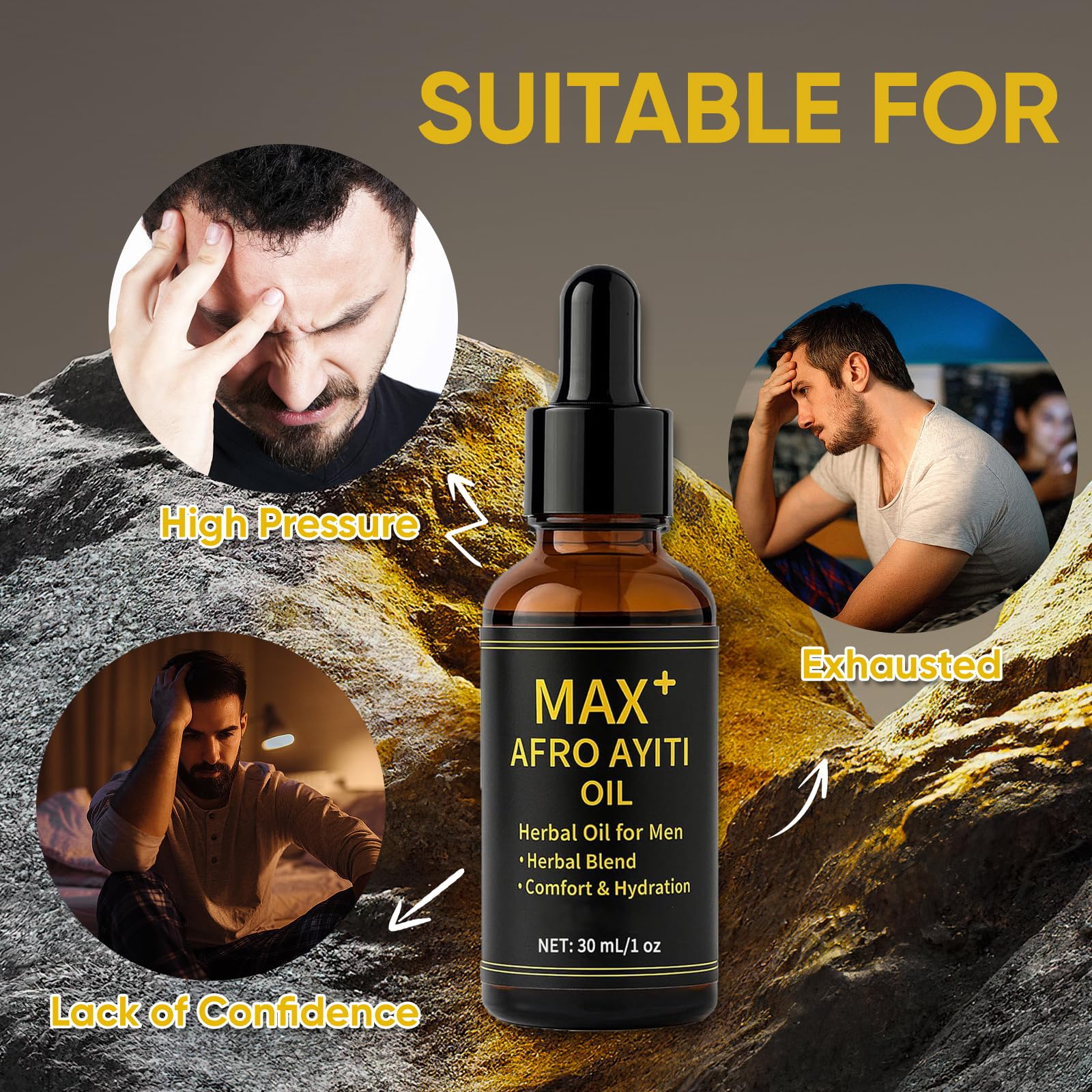 JOKODOMUS Max+ Afro Ayiti Oil in a men's daily routine