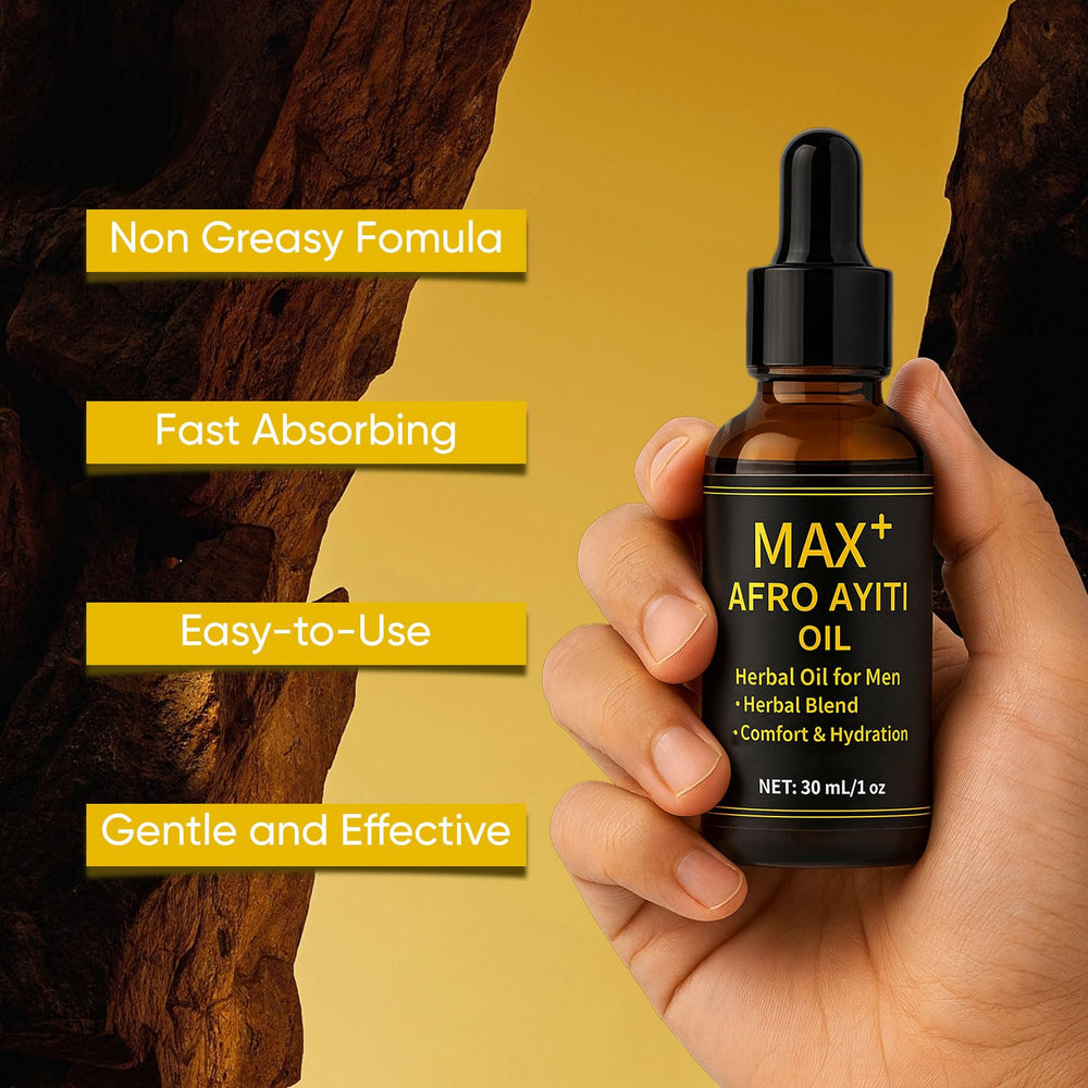 JOKODOMUS Max+ Afro Ayiti Oil texture being applied for quick absorption