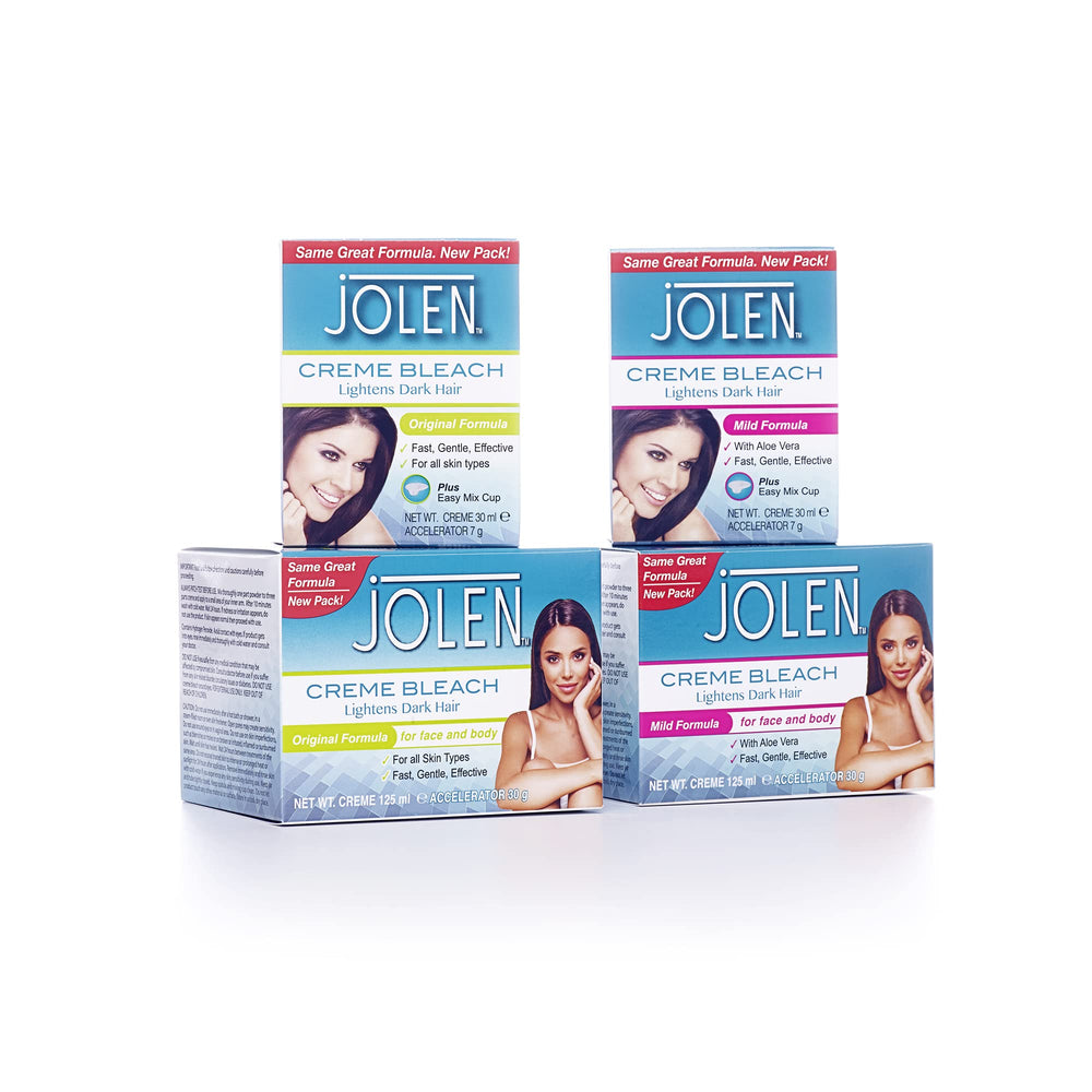 Jolen Mild 125ml Facial Bleach with Aloe Vera demonstrates soothing, gentle use