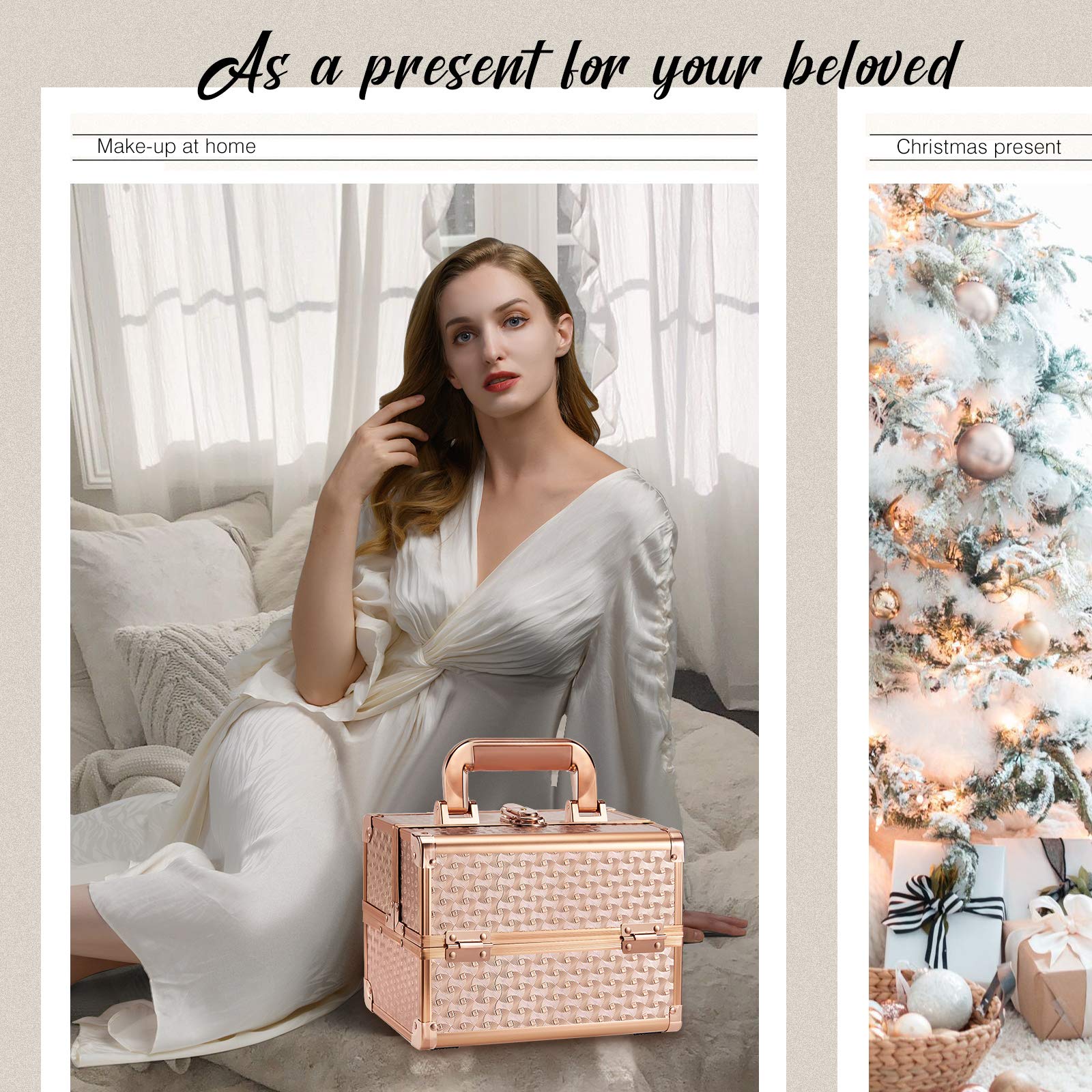 Joligrace gift-ready makeup storage case ideal for gifting occasions.