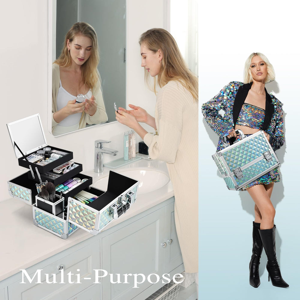 Joligrace bottom compartment 7cm high stores skincare, jewelry, or small tools securely.