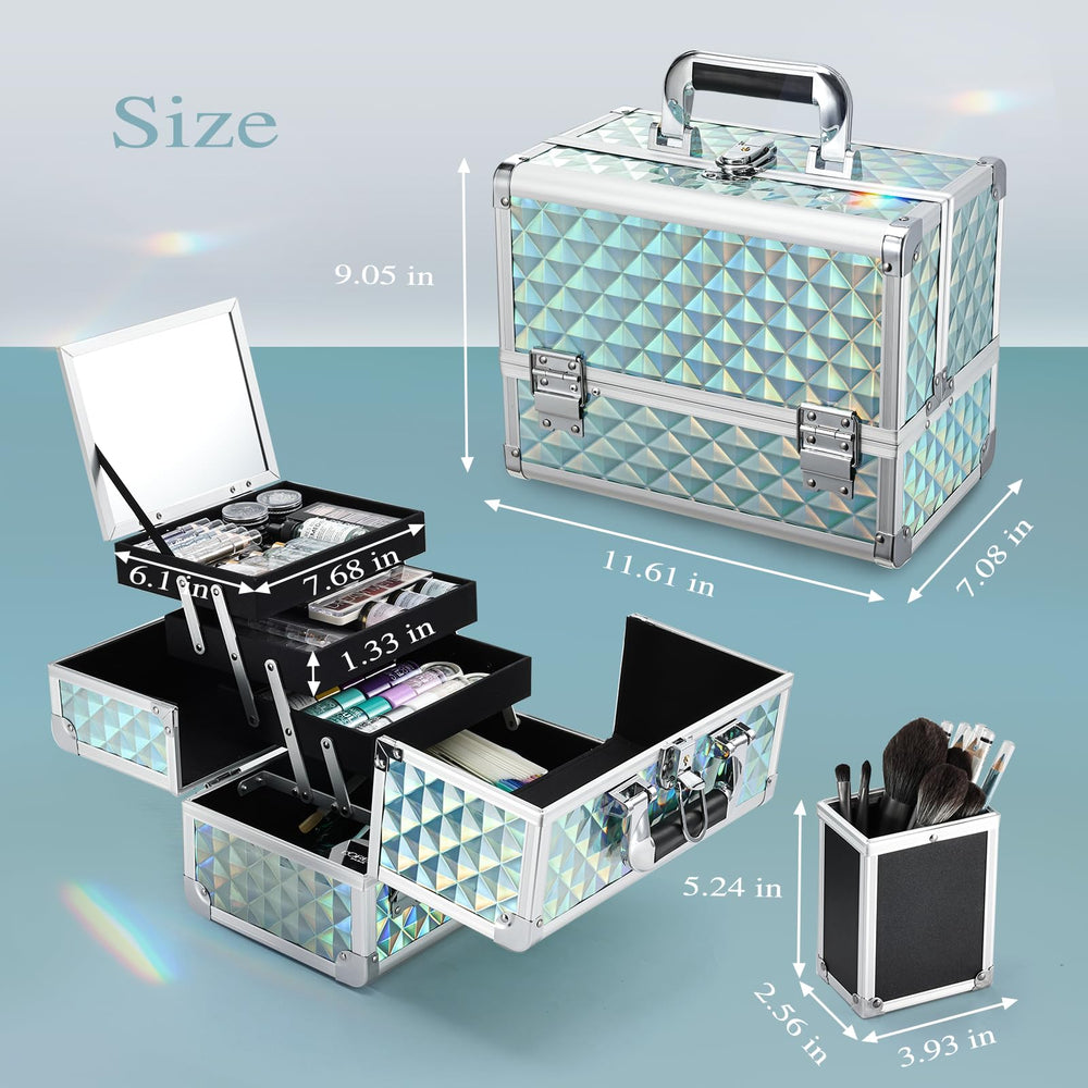 Joligrace detachable tray with tall-item holder keeps brushes and pencils accessible.