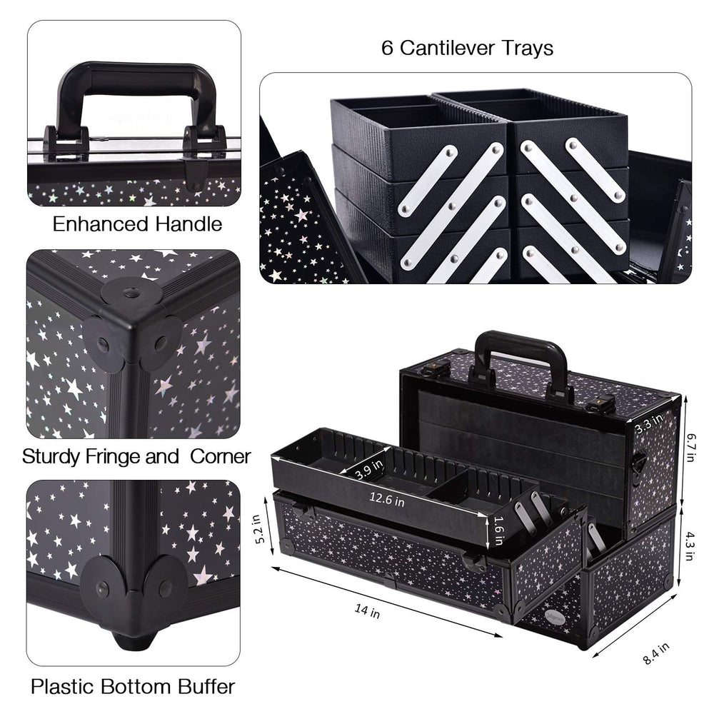 Joligrace makeup case aluminum frame with reinforced corners for daily durability