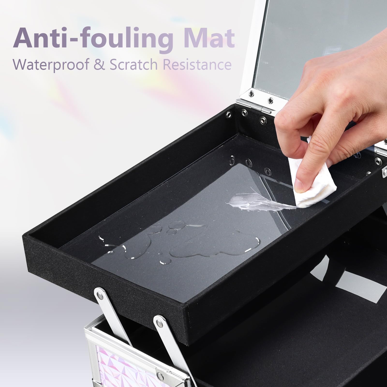 Joligrace makeup-case portable lockable handle for secure travel