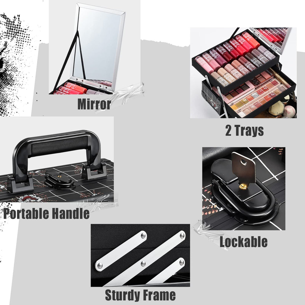 Joligrace makeup train case gift-ready packaging appeals to organizers and beauty lovers.