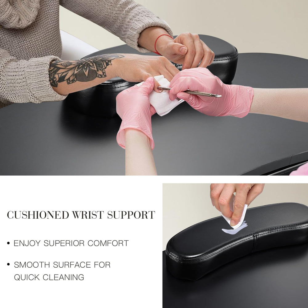 Joligrace manicure table modern-design-black stylish workstation that fits professional spaces