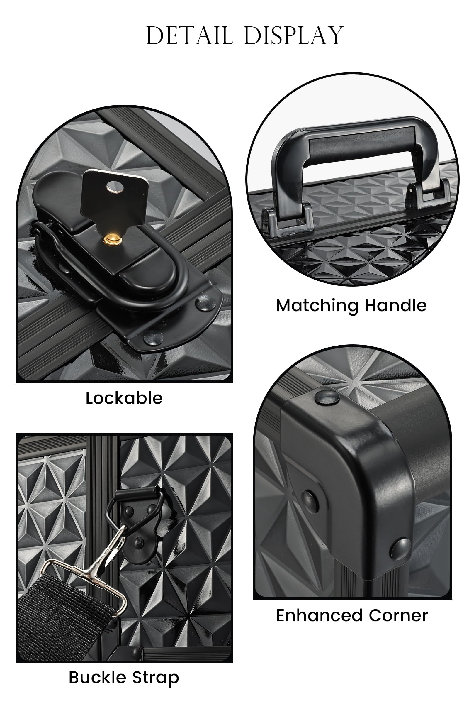 Joligrace Train Case lock and keys ensure privacy during travel