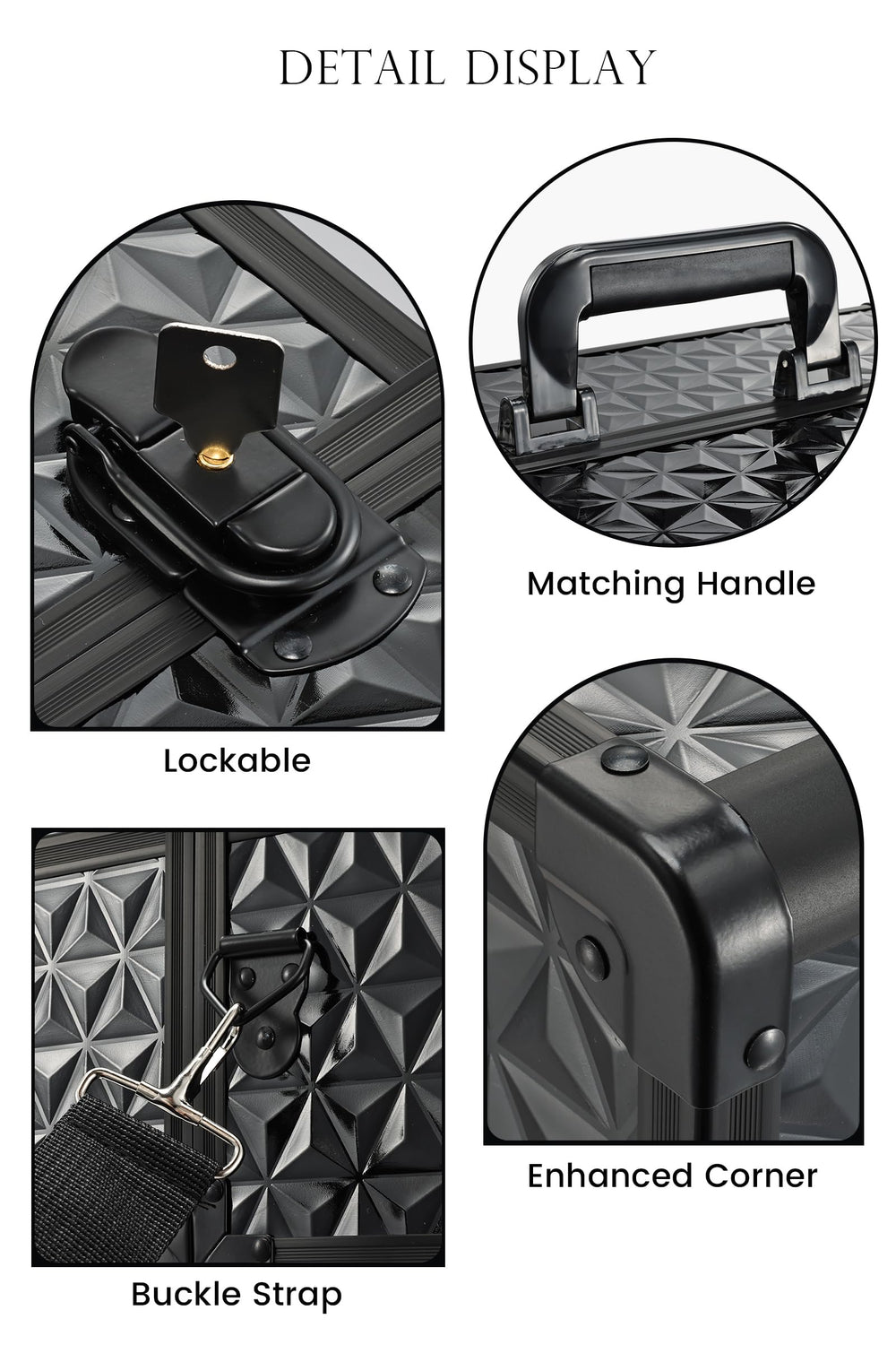 Joligrace Train Case lock and keys ensure privacy during travel