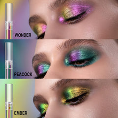 Jolilab Metallic Liquid Chameleon Eyeshadow Wonder application shows creamy, smooth glide.