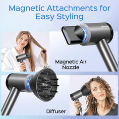 Jolitoi diffuser attachment defines curls while drying evenly for lasting bounce.