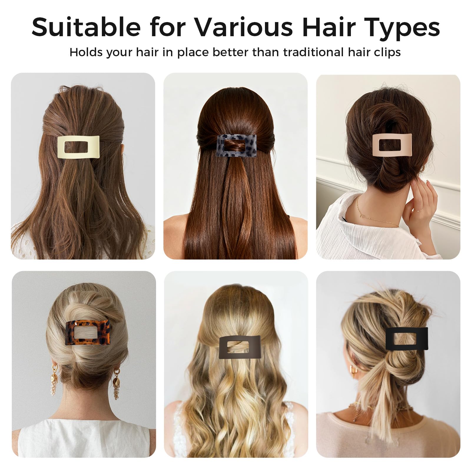 Jollkichay thick-thin-hair-clip in action holding curls or ponytails securely