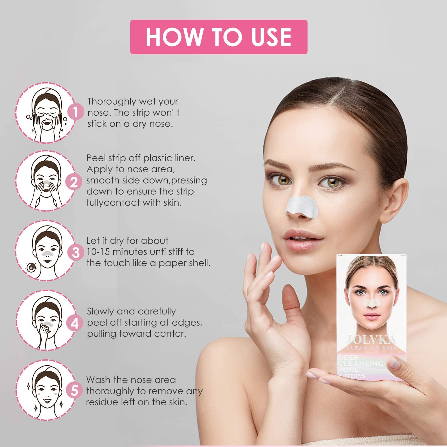 JOLVKA pore-tightening effect after use.