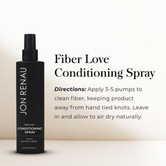 Jon Renau Fiber Love tangle release demo for smoother brushing and less snag.