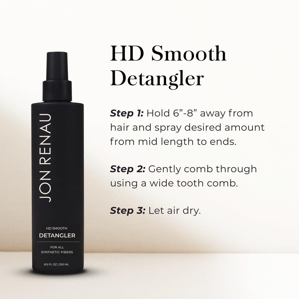Jon Renau HD Smooth Detangler extension scene demonstrates effortless care between wears