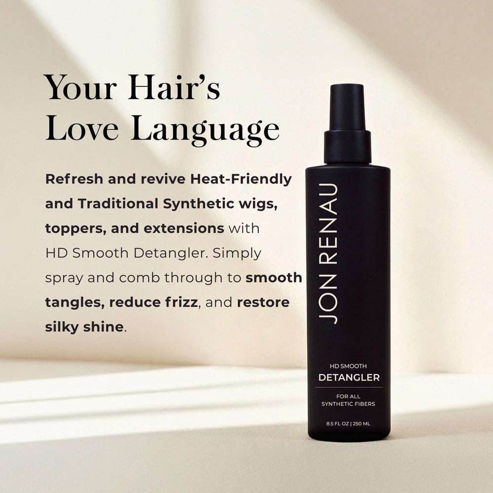 Jon Renau HD Smooth Detangler mist reduces frizz and static for polished synthetic styles