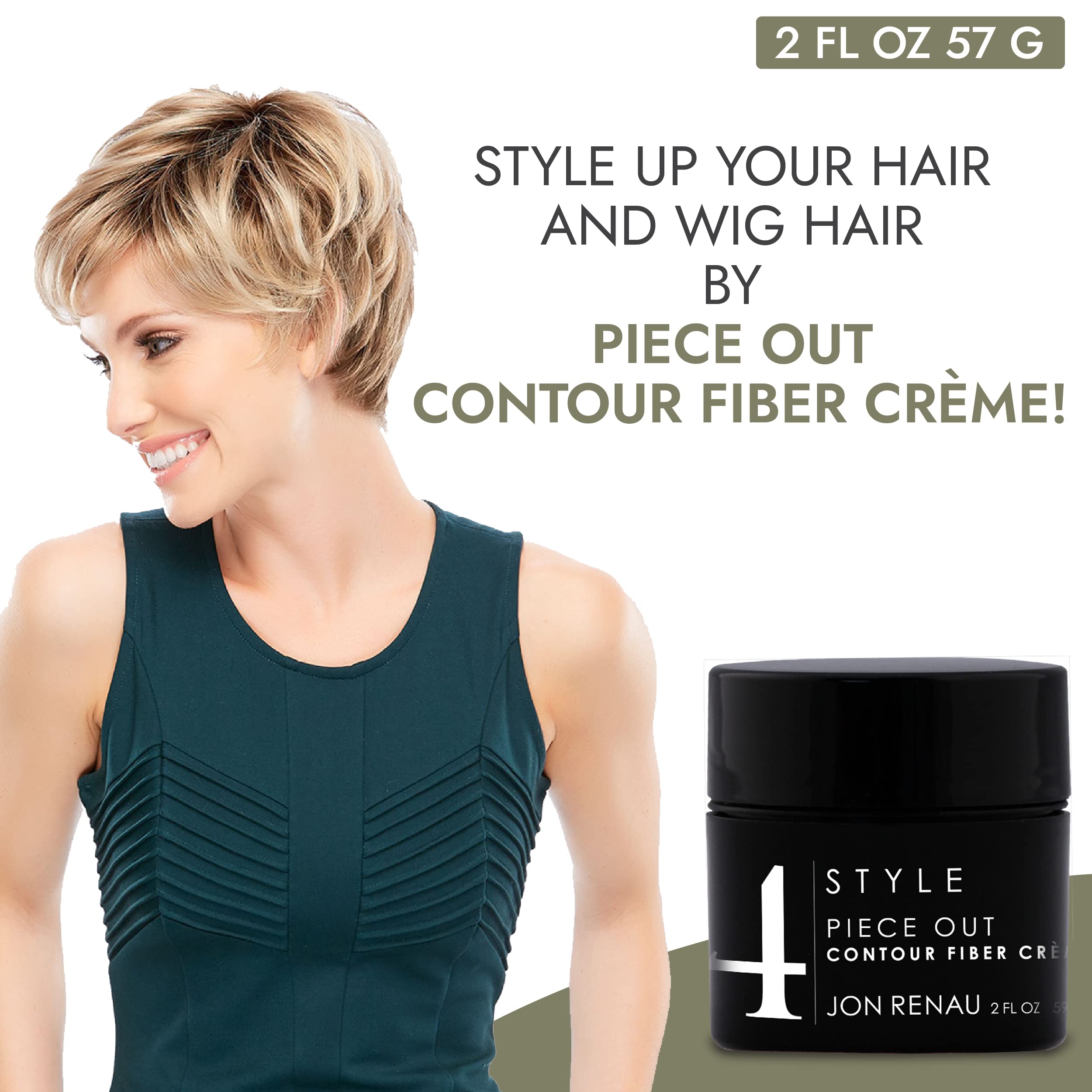 Jon Renau Piece Out Contour enhances wig styling on extensions for defined, natural-looking texture.