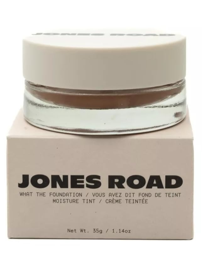 Jones Road What The Foundation swirl demonstrates buildable coverage for a natural, skin-like glow