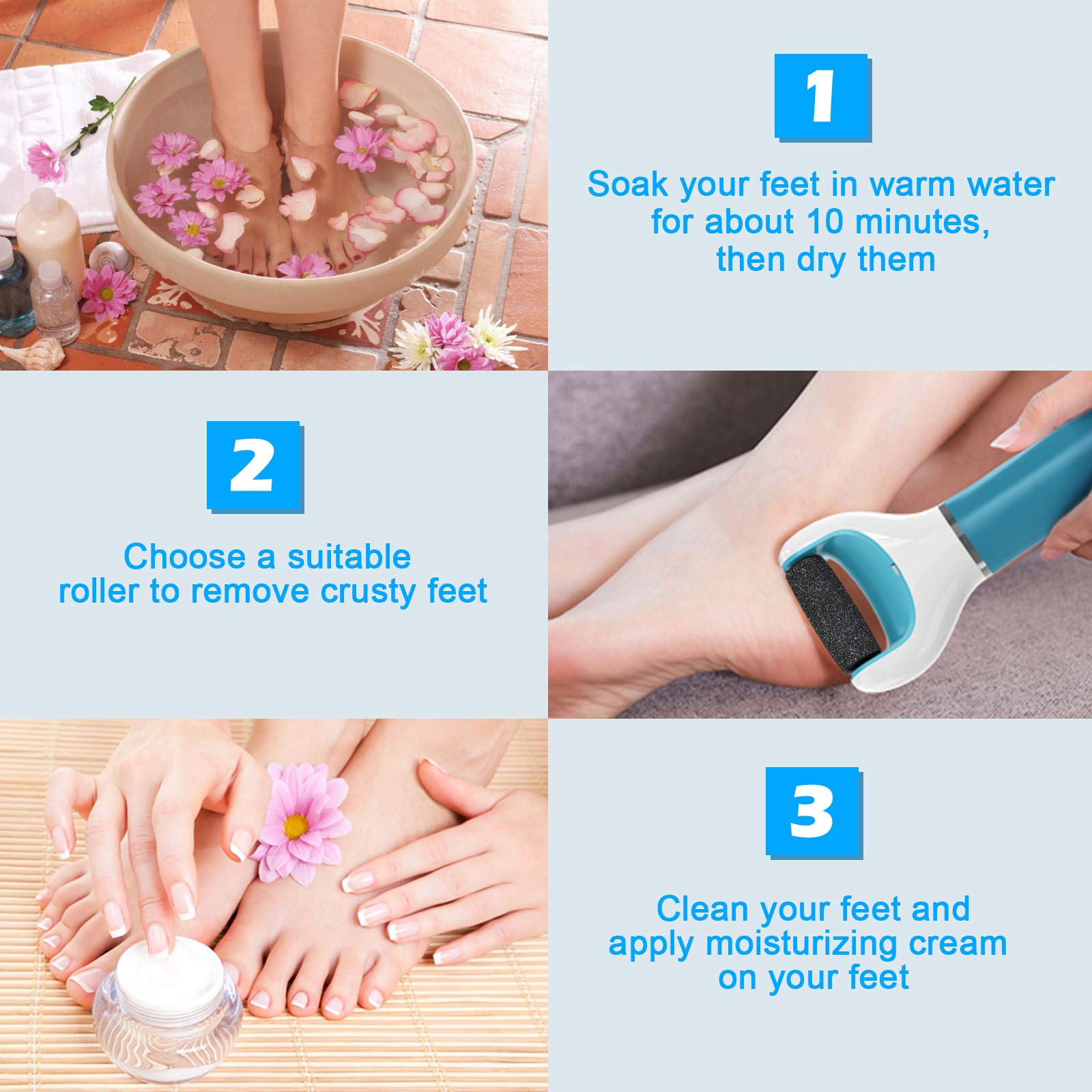 Jorest Amope diamond-grain abrasive provides durable wear for efficient skin-surface care.