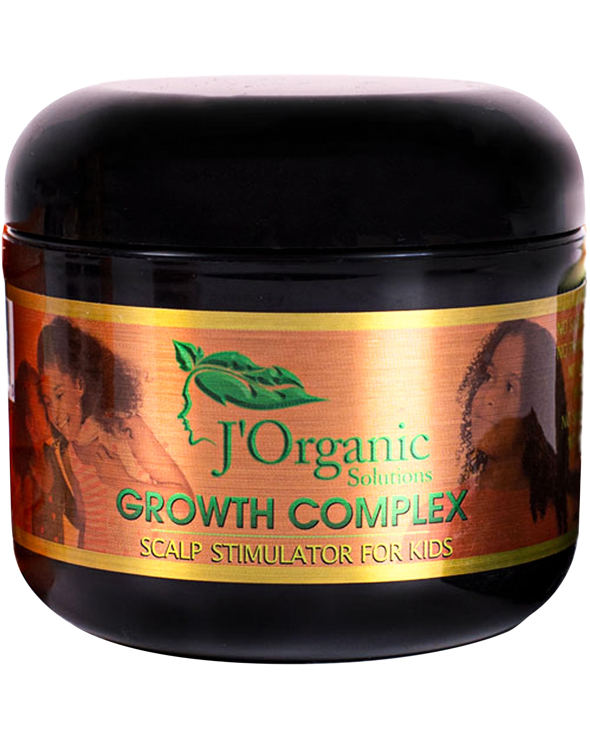 J'Organic Solutions natural kid's hair-growth stimulator bottle closeup for easy application