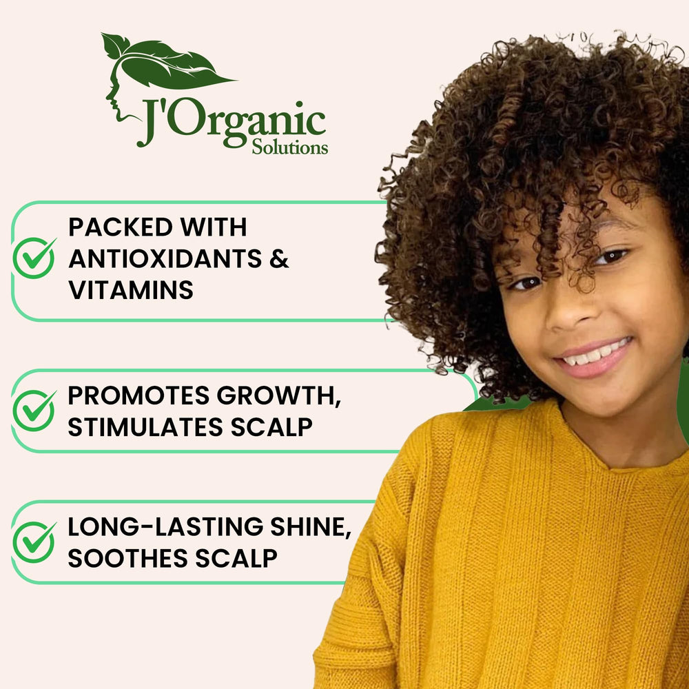 J'Organic Solutions sweet almond oil bottle close-up emphasizing nourishing oil