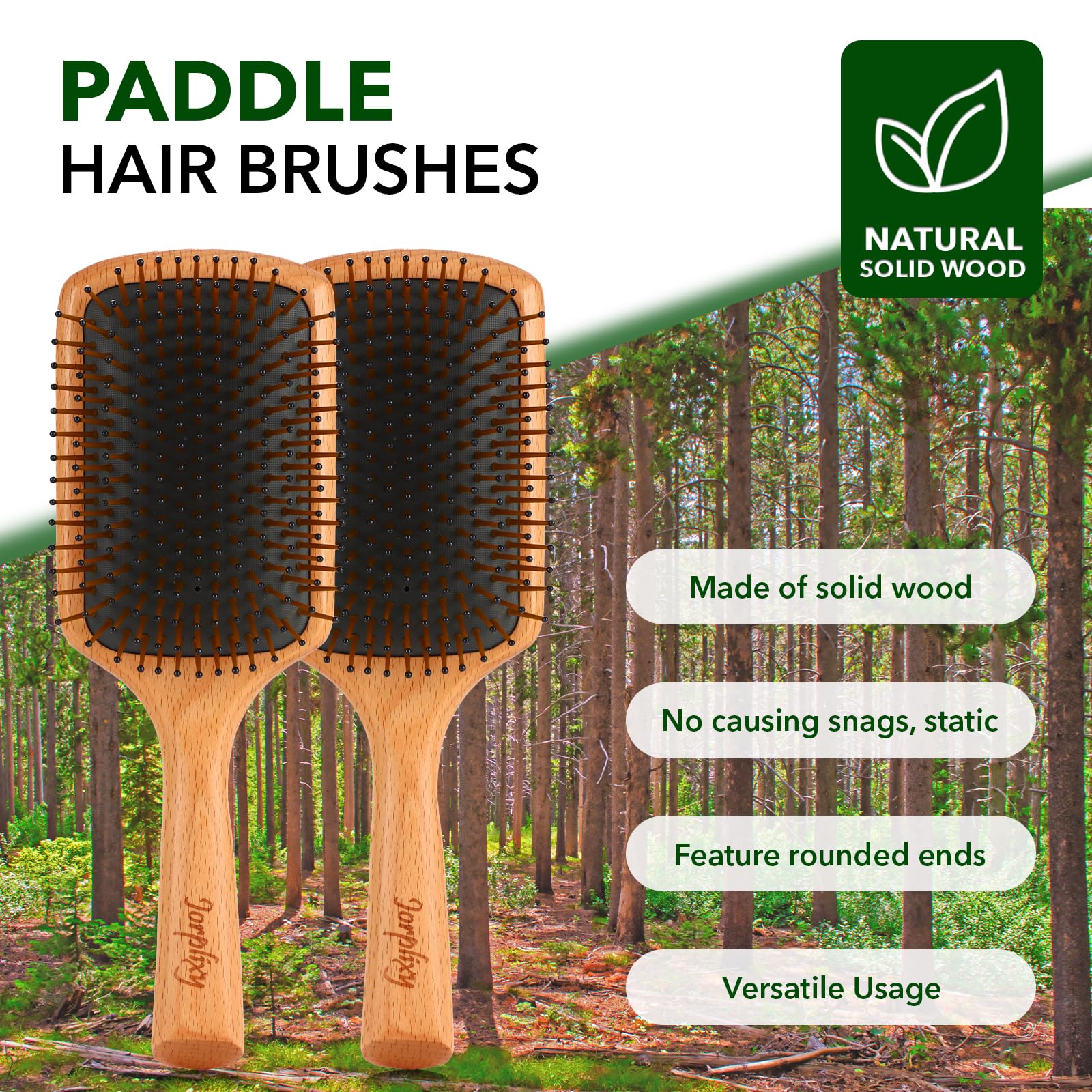 Jorplixy air-cushion close-up shows flexible bristles for gentle detangling.