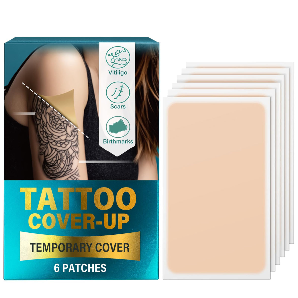 Josera Tattoo Cover Up Patch packaging shows discreet, long-wear tattoo coverage.