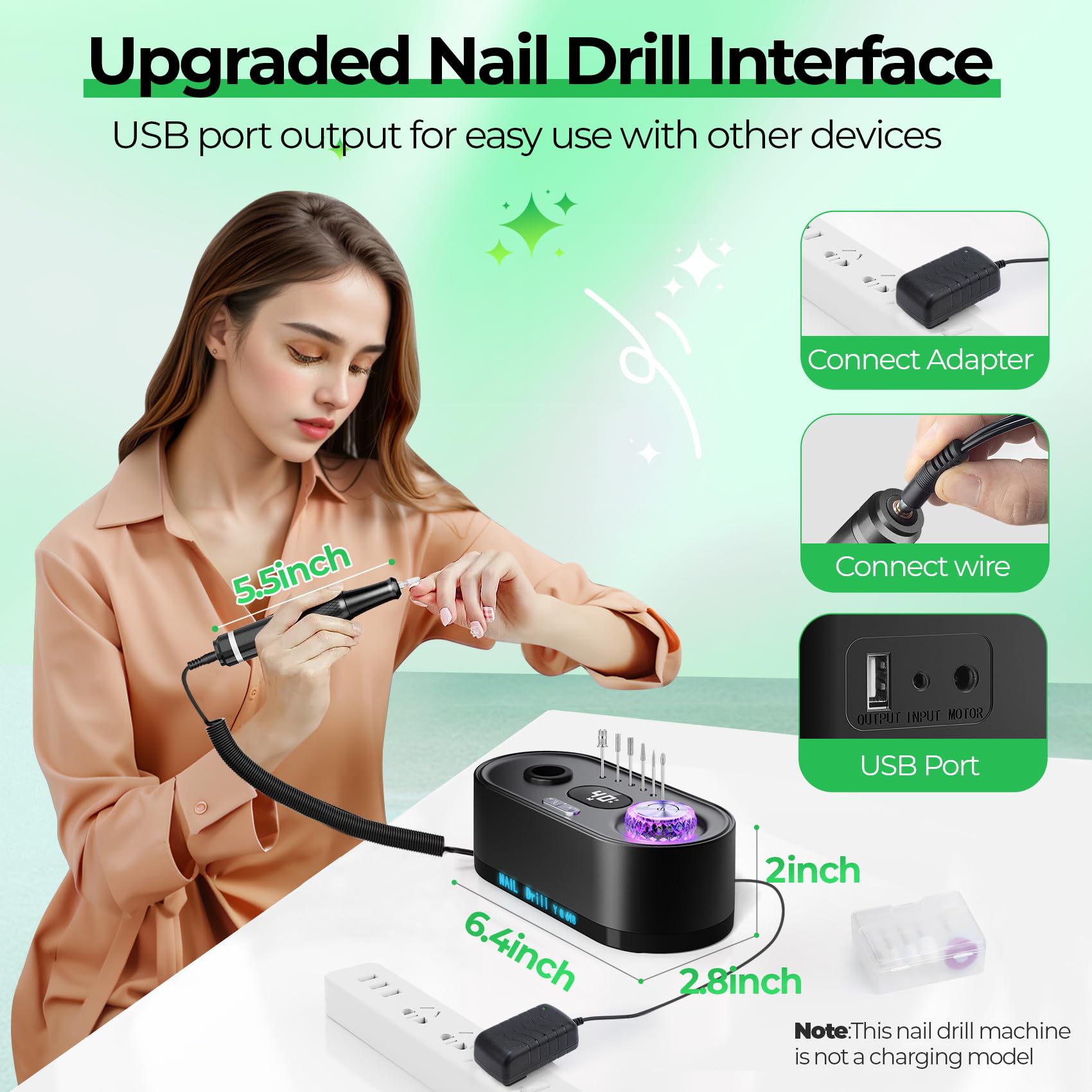 JOSGLOI USB charging port handy for quick device power top-ups