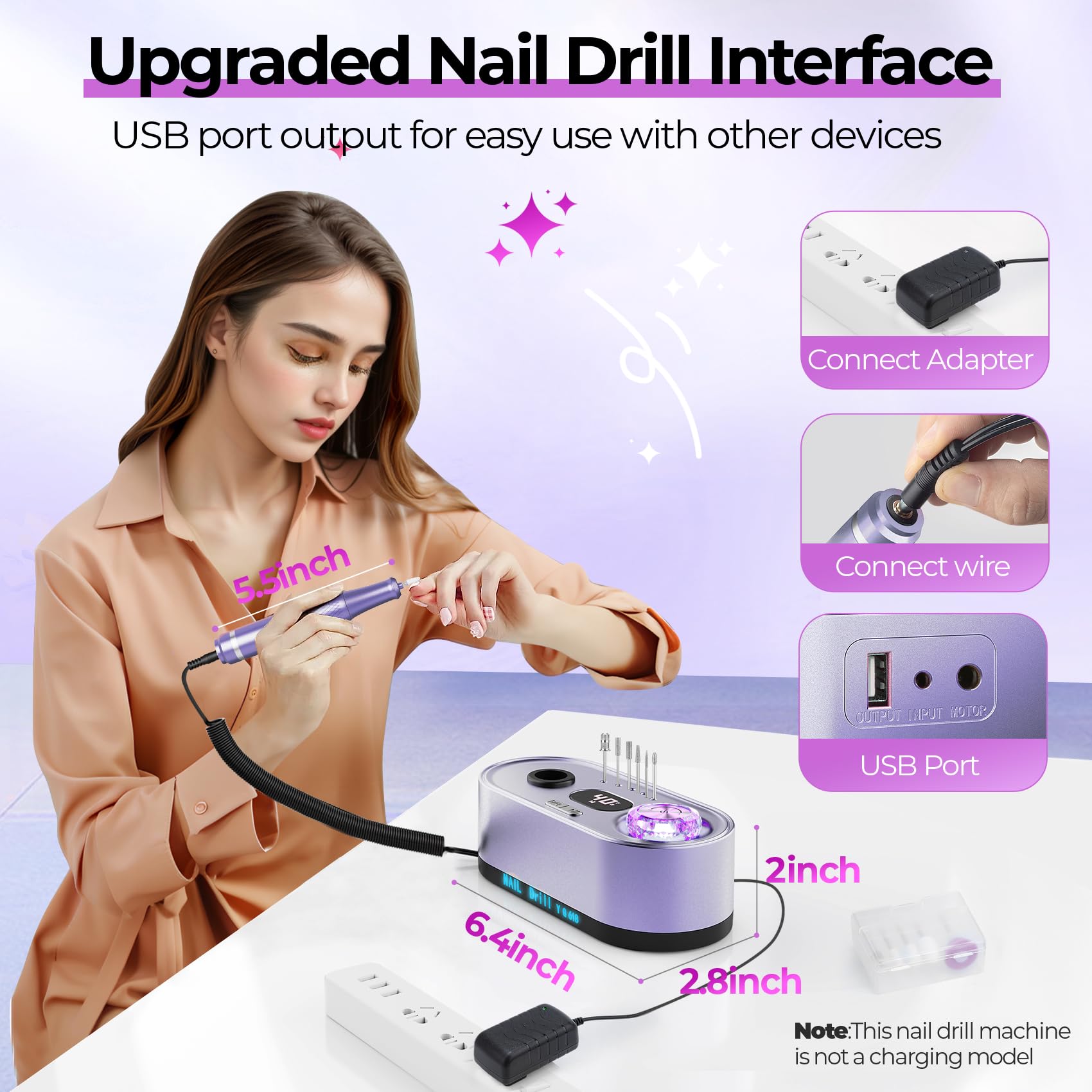 JOSGLOI compact base storage keeps bits organized for manicures.