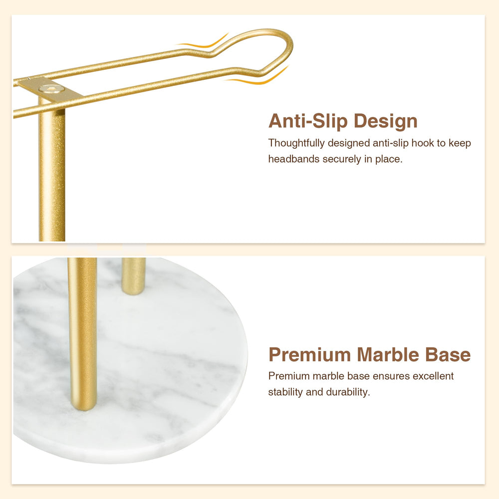 Josmimic dresser-decor-organizer-gold adds elegance while organizing hairpins, bands, and clips