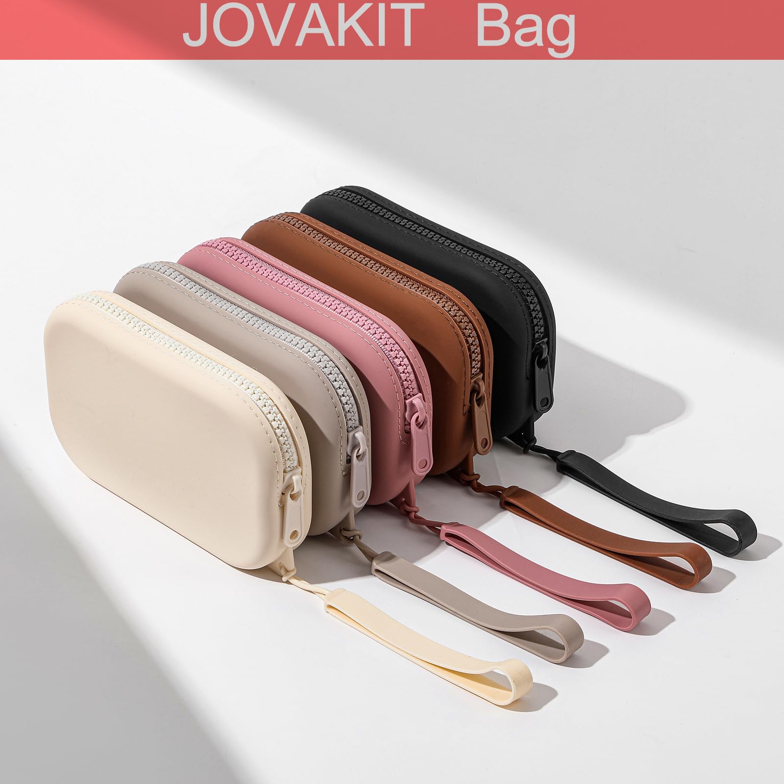 JOVAKIT large-capacity makeup bag keeps brushes and cosmetics neatly organized.