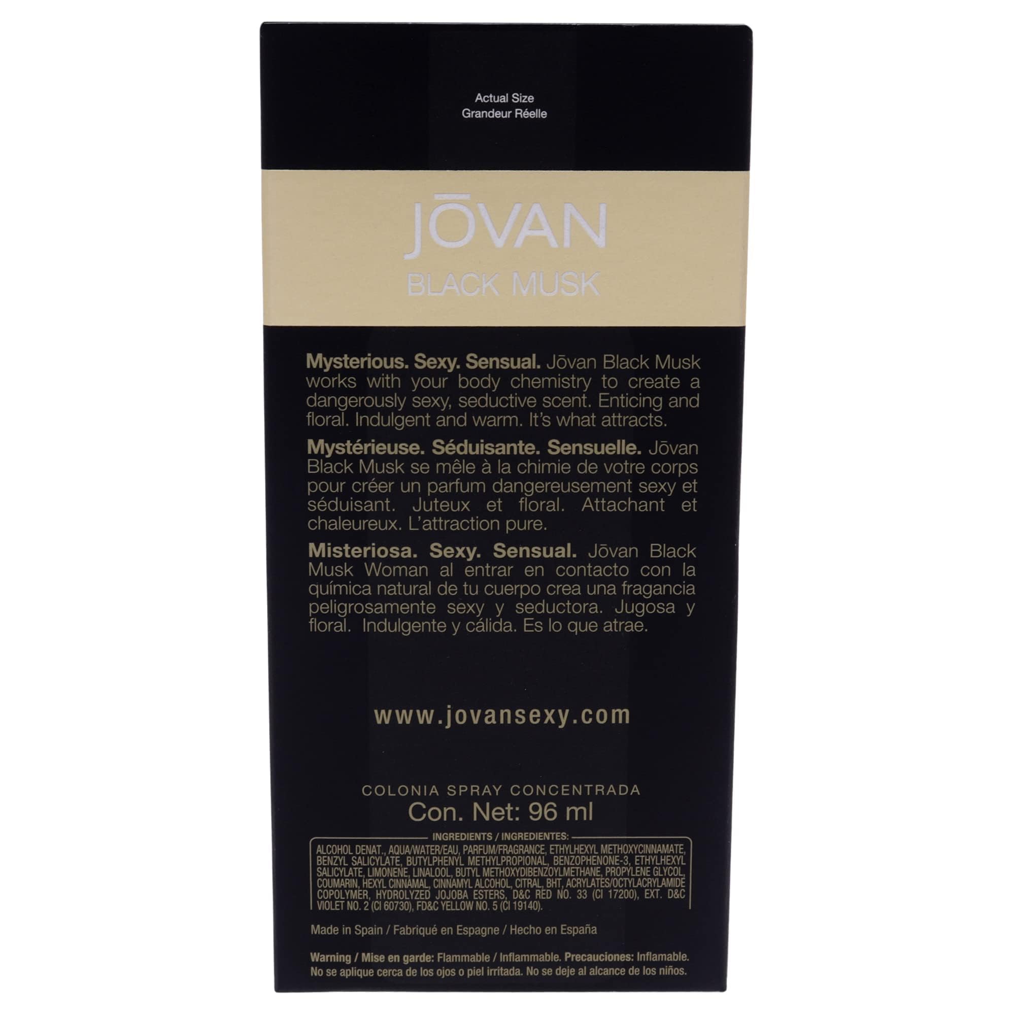 Jovan Black Must spray nozzle focus illustrates controlled, even application