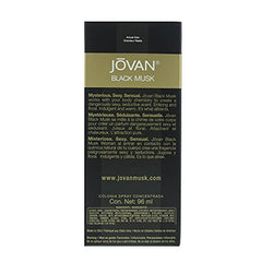 Jovan Black Must perspective shot highlights sleek bottle design for everyday elegance