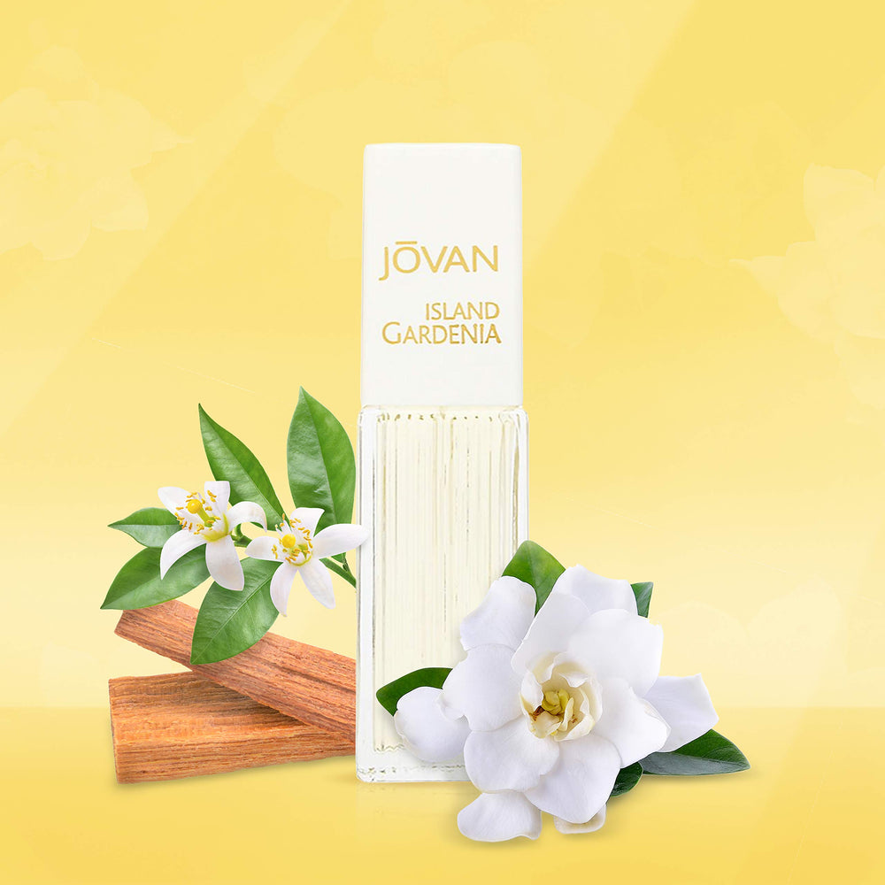 Jovan Island Gardenia pale golden juice signals sophisticated scent